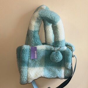 $10 SALE Claire's Cozy Blue and Cream Bag